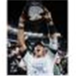 Alex Rodriguez Holding The World Series trophy 2009 Autographed 16 x 20