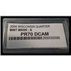 Image 2 : PCC 2004 WISCONSIN QUARTER MINT MARK S PR 70 DCAM --- serial # --- 2000065686