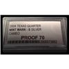 Image 2 : PCC 2004 TEXAS QUARTER MINT MARK S PROOF 70 --- SILVER ---- serial # --- 2000073662