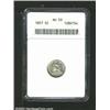 Image 1 : 1857 H10C AU50 ANACS. Mintage: 7,280,000....