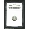 Image 1 : 1858 H10C MS61 ANACS. Mintage: 3,500,000....
