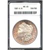 Image 1 : 1881-S S$1 MS65 ANACS. Mintage: 12,760,000...
