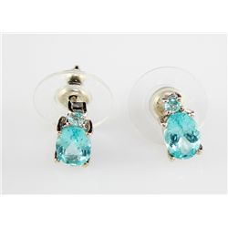 P. Gold .90 Aquamarine Earring