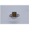 Image 1 : 11.30 CTW TIGER EYE RING .925 STERLING SILVER