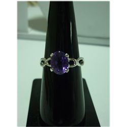 12.00 ctw Amethyst RING .924 STERLING SILVER