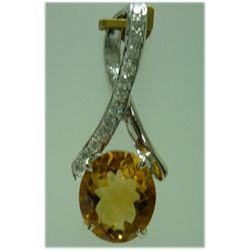 19.00 CTW Citirine PENDANT .925 STERLING SILVER
