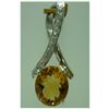 Image 1 : 19.00 CTW Citirine PENDANT .925 STERLING SILVER