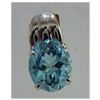 Image 1 : 16.00 CTW BLUE TOPAZ 10*12 OVAL PENDANT .925 STERLING S