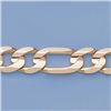 Image 2 : Genuine 16" 14k  Gold-Yellow 10.8mm Figaro Chain 67.4g