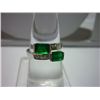 Image 1 : 12.00 CTW Green Onyx 4*6 Octagonal  RING .924 STERLING