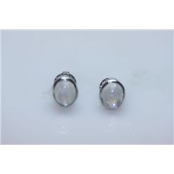 17.05 CTW MOONSTONE EARRING .925 STERLING SILVER