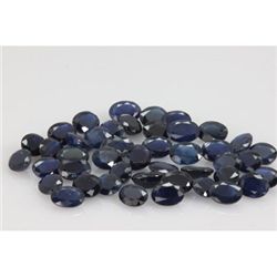 Natural Dark Sapphire Oval Cut 8x10mm 20 pcs 71.97 ctw