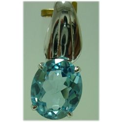 17.00 CTW BLUE TOPAZ PENDANT .925 STERLING SILVER