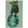 Image 1 : 17.00 CTW BLUE TOPAZ PENDANT .925 STERLING SILVER