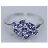 Image 1 : 10.64 CTW TANZANITE RING .925 STERLING SILVER