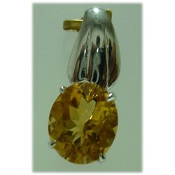 17.00 CTW Citirine PENDANT .925 STERLING SILVER