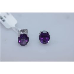 20.45 CTW AMETHYST EARRING .925 STERLING SILVER
