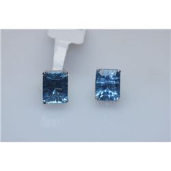 21.25 CTW BLUE TOPAZ EARRING .925 STERLING SILVER