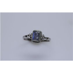 8.95 CTW MOON STONE RING .925 STERLING SILVER