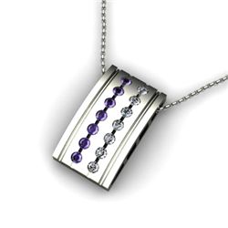 Genuine 0.57 ctw Tanzanite Diamond Pendant 14k