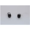 Image 1 : 15.00 CTW BLACK STAR EARRING .925 STERLING SILVER