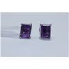 Image 1 : 15.30 CTW AMETHYST EARINGS .925 STERLING SILVER