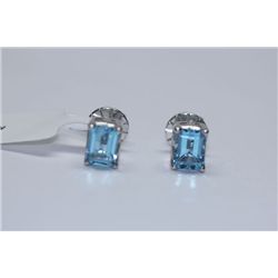 13.95 CTW BLUE TOPAZ EARINGS .925 STERING SILVER