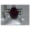 Image 1 : 28.00 ctw Garnet 10*14 Oval RING .924 STERLING SILVER