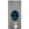 Image 1 : 42.00 ctw Blue Topaz 12*16 Oval RING .924 STERLING SILV