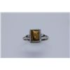 Image 1 : 12.10 CTW TIGER EYE RING .925 STERLING SILVER