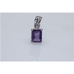 7.00 CTW AMETHSY PENDANT .925 STERLING SILVER