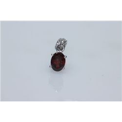 4.75 CTW GARNET PENDANT .925 STERLING SILVER