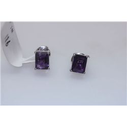 13.40 CTW AMETHYST EARRING .925 STERLING SILVER