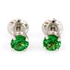 Image 3 : Genuine 1.15 ctw Green Tsavorite Garnet Earring 14k