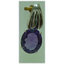 17.00 CTW Amethyst PENDANT .925 STERLING SILVER