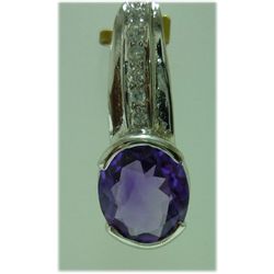 16.00 CTW Amethyst PENDANT .925 STERLING SILVER