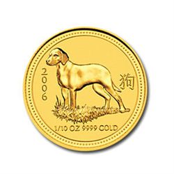 2006 1/10 oz Gold Year of the Dog Lunar Coin (Series 1)