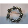 Image 1 : PISCES BLACK PEARL BROOCH **** METAL: SILVER;
