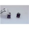 Image 1 : 12.50 CTW AMETHYST EARRING .925 STERLING SILVER
