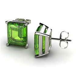 Genuine 12.50 ctw Peridot Earring 14k W/Y Gold