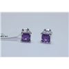 Image 1 : 14.05 CTW AMETHYST EARINGS .925 STERLING SILVER
