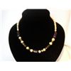 Image 1 : AMETHYST STONE AND PEARL NECKLACE; 18 INCH; PHILIPPINE