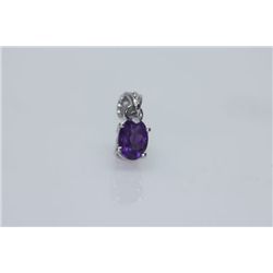 4.25 CTW AMETHYST PENDANT .925 STERLING SILVER