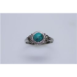 11.85 CTW TURQUOISE RING .925 STERLING SILVER