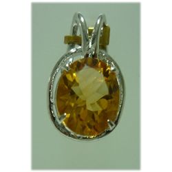 17.00 CTW Citirine PENDANT .925 STERLING SILVER