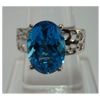 Image 1 : 31.00 ctw Blue Topaz 10*14 Oval RING .924 STERLING SILV