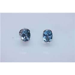 15.55 CTW BLUE TOPAZ EARRING .925 STERLING SILVER