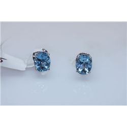 13.95 CTW BLUE TOPAZ EARRING .925 STERLING SILVER