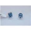 Image 1 : 13.95 CTW BLUE TOPAZ EARRING .925 STERLING SILVER