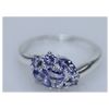 Image 1 : 11.20 CTW TANZANITE RING .925 STERLING SILVER